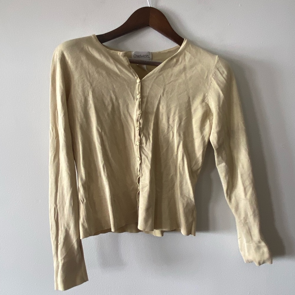 Spring & summer light yellow cardigan